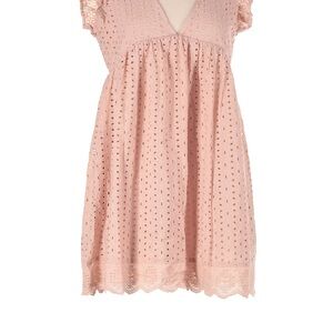 Mustard Seed Blush Eyelet Dress